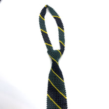 Handcrafted Stripes Pattern Pearl Tie Unique Lines Style