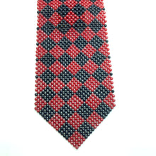 Handcrafted Argyle Pattern Pearl Tie One of a Kind Necktie