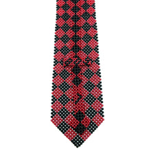 Handcrafted Argyle Pattern Pearl Tie Unique Necktie