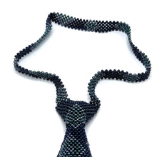 Handcrafted Diamond & Square Pattern Pearl Tie Geometric Harmony