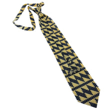 Handcrafted Chevron Pattern Pearl Tie Unique Modern Necktie