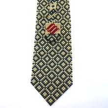 Handcrafted Square Pattern Pearl Tie Geometric Sophistication