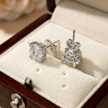 18K White Gold Natural Sapphire Solitaire Stud Earrings | Timeless Classic Minimalist Fine Jewelry