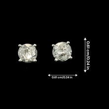 18K White Gold Natural Sapphire Solitaire Stud Earrings | Timeless Classic Minimalist Fine Jewelry