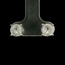 18K White Gold Natural Sapphire Solitaire Stud Earrings | Timeless Classic Minimalist Fine Jewelry