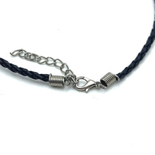 Pendant Light Peach Drop Shape 16mm Glass Stone With Black Twisted Cord Necklace Minimal Style With Warm Tones