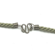 Natural Jasper Gemstone Ball 20mm Smooth Luster Light Green Twisted Cord Pendant Necklace