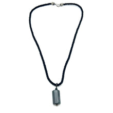 Natural Jasper Gemstone 25mm Plain Hexagon Shape With Dark Twisted Cord Pendant Necklace Believed To Support Emotional Balance And Strength