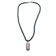 Natural Jasper Gemstone 24mm Smooth Hexagon Shape With Black Twisted Cord Pendant Necklace Linked To Grounding Stability And Balance