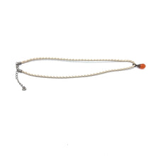 Natural Carnelian Gemstone Pendant 13mm Drop Shape with White Twisted Cord Necklace Unisex Jewelry