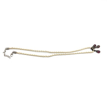 Natural Garnet Gemstone 10mm Drop Shape Pendant With White Twisted Cord Necklace Known For Passion Vitality And Strength