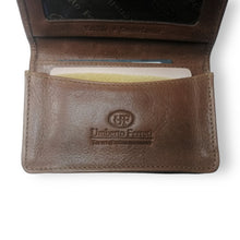 Business Card Holder Leather Umberto Ferreti Made In Italy Organizer