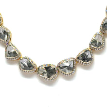 14K Yellow Gold Natural Diamond Polki Necklace in Classic Layout – Delicate Chain and Traditional Jewelry
