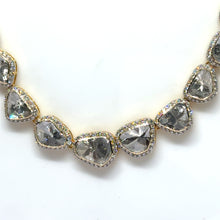 14K Yellow Gold Natural Diamond Polki Necklace in Classic Layout – Delicate Chain and Traditional Jewelry