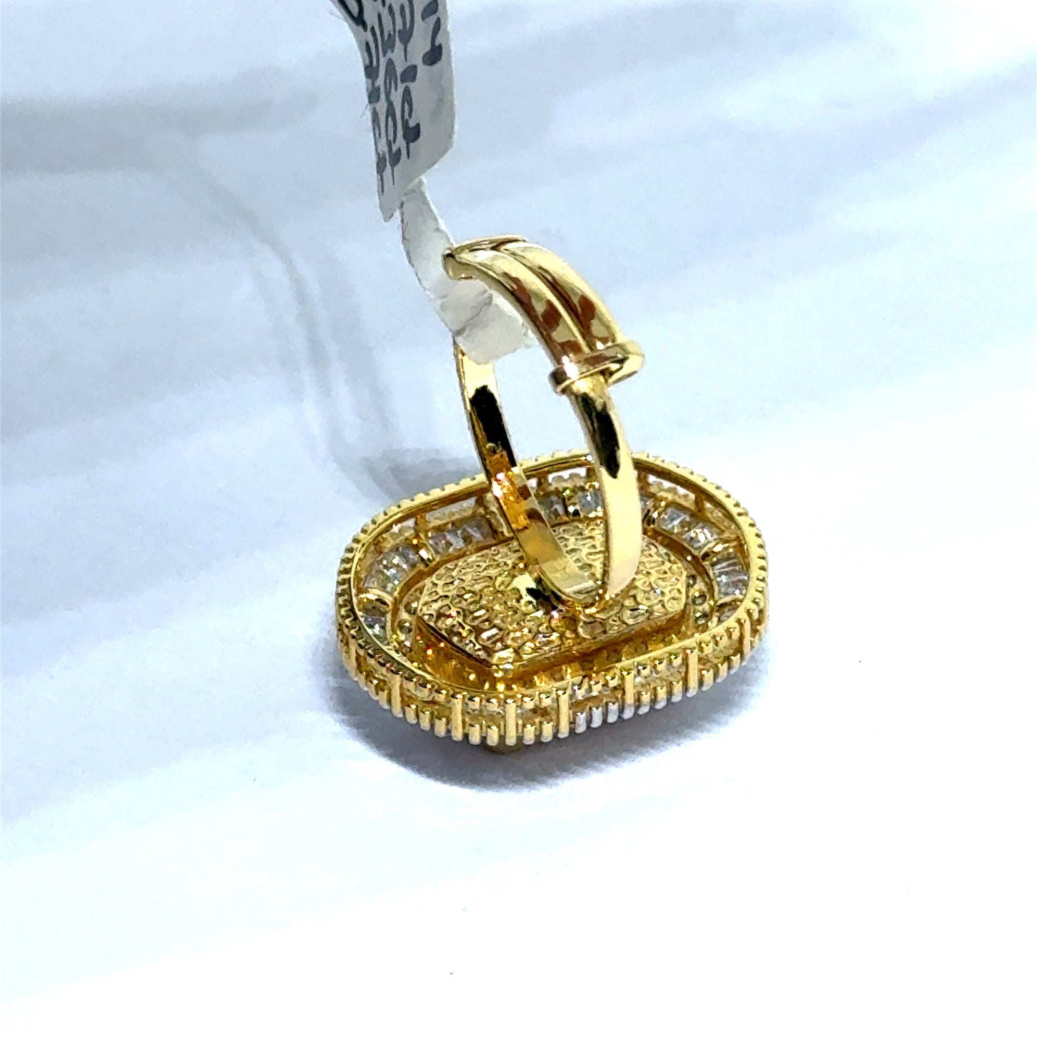 18K Yellow Gold Tapered Diamond Polki Ring – Royal Indian Design with Jadau Heritage Appeal