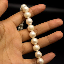 Natural Freshwater Pearl 11mm Cream Round Necklace 15.5inch Elegant Style Necklace for Grace and Harmony