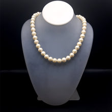 Natural Freshwater Pearl 10mm Cream Round Necklace 17inch Elegant Jewelry for Balance and Serenity