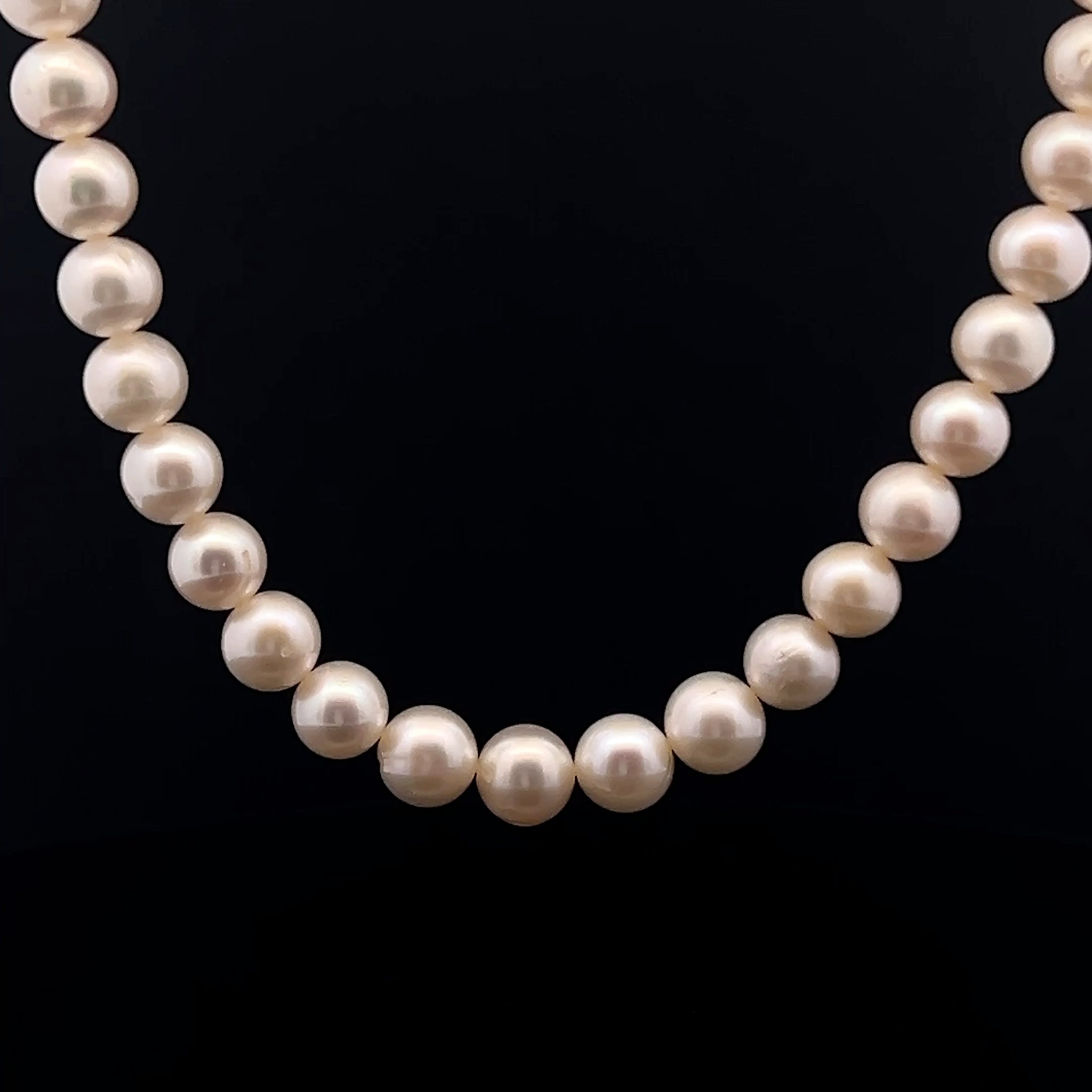 Natural Freshwater Pearl 7mm White Round Necklace 17inch Timeless Pearl Jewelry for Harmony and Inner Strength
