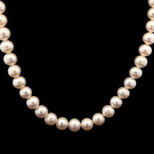 Natural Freshwater Pearl 7mm Cream Round Necklace 16.9inch June Birthstone Jewelry for Joy and Emotional Balance