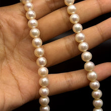 Natural Freshwater Pearl 7mm White Round Necklace 16.9inch Graceful Pearl Jewelry for Softness and Inner Calm