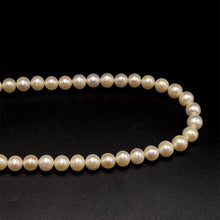 Natural Freshwater Pearl 7mm White Round Necklace 16.9inch Charming Pearl Necklace for Positive Flow and Warmth