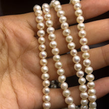 Natural Freshwater Pearl 5mm White Round Necklace 32.5inch Freshwater Pearl Jewelry for Purity and Spiritual Calm