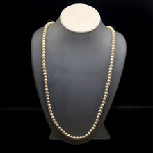Natural Freshwater Pearl 5mm White Round Necklace 32.5inch Freshwater Pearl Jewelry for Purity and Spiritual Calm