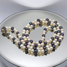 Pearl Classic Two-Tone Multi-Layered Necklace and Earring Set