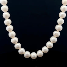 Natural Freshwater Pearl 10mm White Round Necklace 16.7inch Glossy Pearl Jewelry for Radiance and Peace