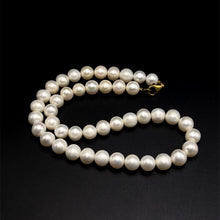 Natural Freshwater Pearl 10mm White Round Necklace 16.7inch Glossy Pearl Jewelry for Radiance and Peace