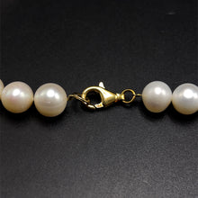 Natural Freshwater Pearl 10mm White Round Necklace 16.7inch Glossy Pearl Jewelry for Radiance and Peace