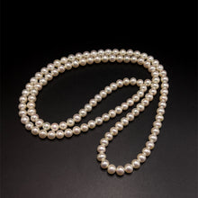 Natural Freshwater Pearl 7mm White Round Necklace 32inch Elegant Look Jewelry for Balance and Soft Radiance