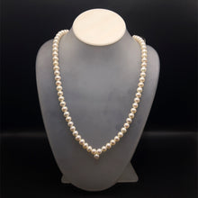 Natural Freshwater Pearl 7mm White Round Necklace 32inch Elegant Look Jewelry for Balance and Soft Radiance
