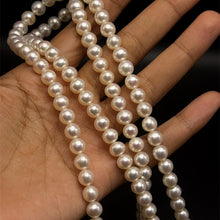 Natural Freshwater Pearl 7mm White Round Necklace 32inch Elegant Look Jewelry for Balance and Soft Radiance