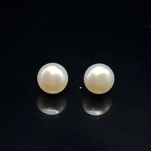 Freshwater Pearl Earrings White Button Stud 8-10mm Very Good Luster Classic Jewelry Gift for Her Purity and Love