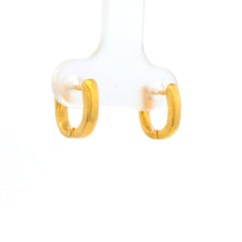 18K Yellow Gold U-Shape Huggie Hoop Earrings | Classic Minimalist Everyday Wear Fine Jewelry