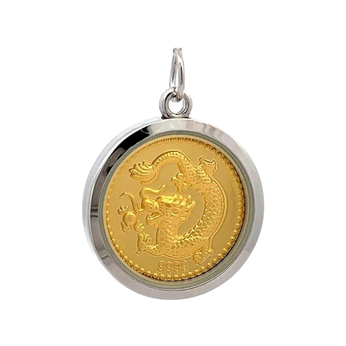 Year of the Dragon Tri-Dhatu Pendant – Handcrafted Chinese Zodiac Talisman in Gold, Silver & Copper for Power, Luck & Celestial Energy Gift