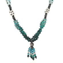 Alluring Vibrant Multi Colored Cubic Zirconia Necklace Earring Set 
