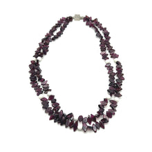Artisan Garnet Fish-Cut with Round Agate Highlights Handmade Natural Gemstone 15.9’’ Necklace Jewelry - Necklace