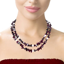 Artisan Garnet Fish-Cut with Round Agate Highlights Handmade Natural Gemstone 15.9’’ Necklace Jewelry - Necklace