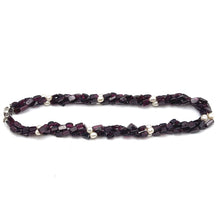 Artisan Natural Garnet Plain Tube & Pearl Round Gemstone Beaded 15.8’’ Necklace Jewelry - Necklace