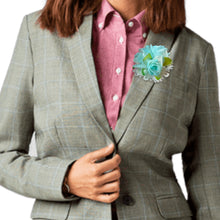Handmade Brooch Boutonniere Unique Fish Scales Tri-Sided Baby Blue Rose