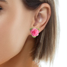 Handmade Earrings Fish Scales Baby Pink Rose Jewelry