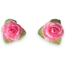 Handmade Earrings Fish Scales Baby Pink Rose Jewelry