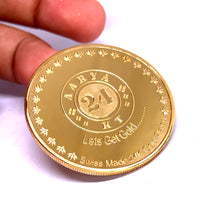 Bal Gopal 24K Gold Plated Swiss Coin – Holy Symbol of Innocence Love & Spiritual Purity - Coins