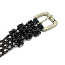 Handcrafted Beaded Black Pearl Buckled Belt Unique Giftware