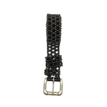 Handcrafted Beaded Black Pearl Buckled Belt Unique Giftware