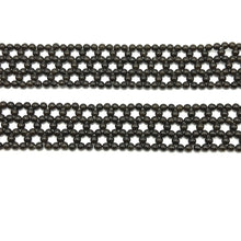 Handcrafted Black Pearl Frame Style Buckled Belt Unique Giftware