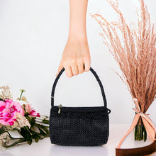 Handmade Purse Luxury Black Pearls Beads Shoulder Strap Bag