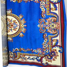 Bohemian Rectangle Carpet Viking Blue Oval Abstract 5.25x7 ft Rug